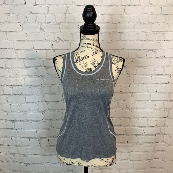Brooks Tops - Brooks / Racer Back Tank Top / gray / size XS
